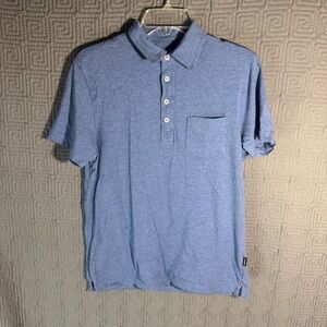 Kenneth Cole Polo Shirt Women’s Size Small Blue Short Sleeve Cotton Blend